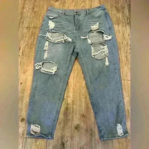 SHEIN curve distressed jeans size 3XL